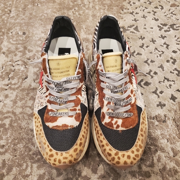 Golden Goose Running Sole Sneakers in Animal-print Pony Skin - Picture 5 of 10
